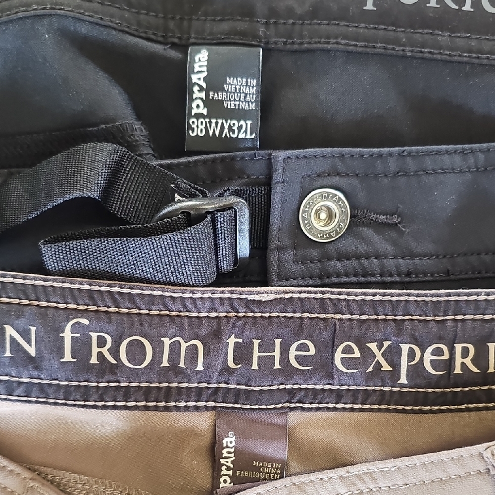 Prana Black and Tan Pants